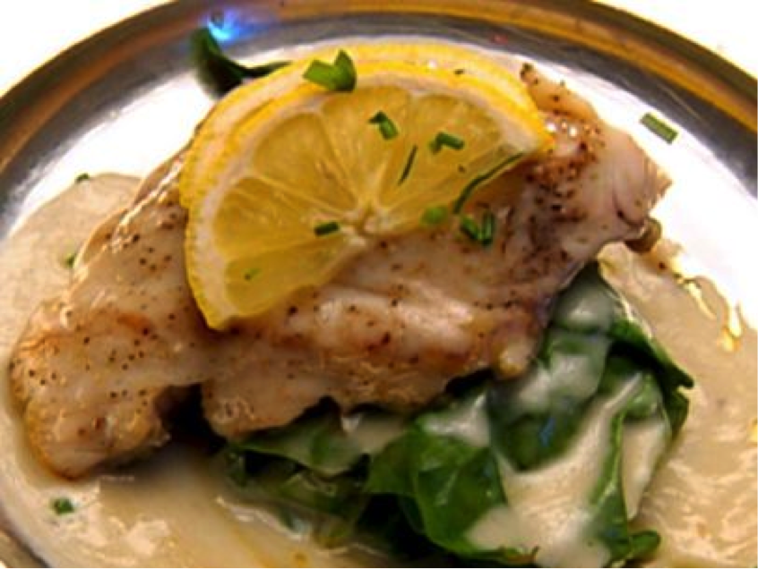 Food Network's pan-seared rockfish with buerre blanc
