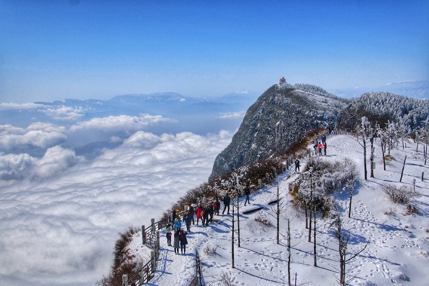 The view looking toward the Golden Summit.