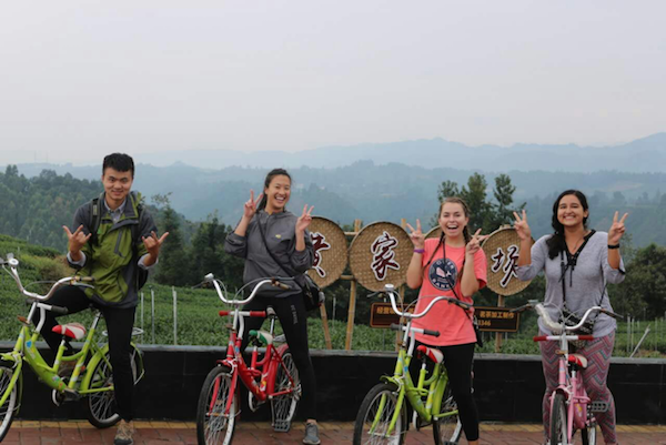 Biking along the mountain!