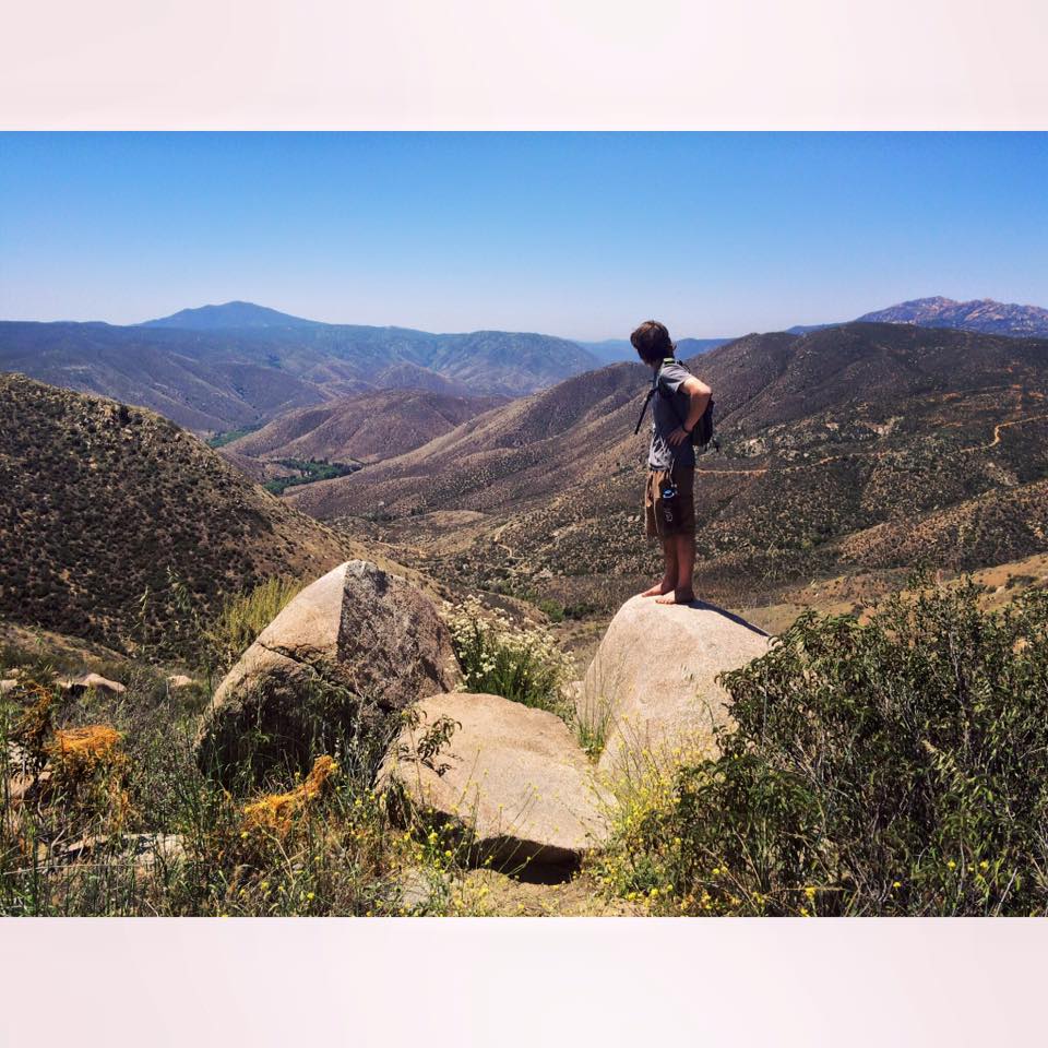 Hiking with a friend in the Ramona area of San Diego, CA 